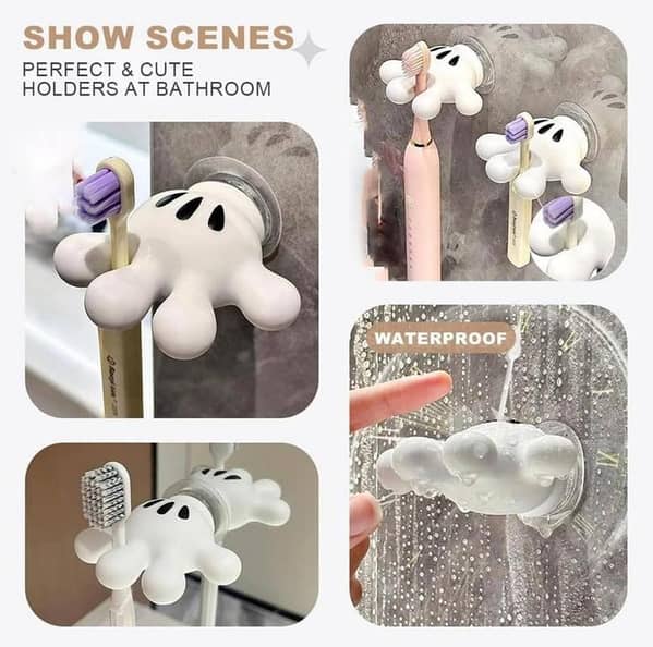 T  Multi-Functional Toothbrush Holder Mickey Palm Cute Hanging Hand Wall Hanging