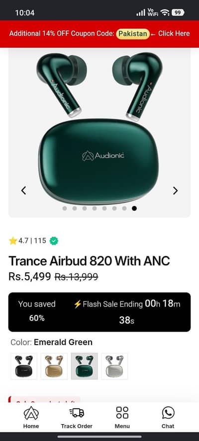 audionic trance airbuds 820