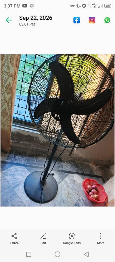 royal padestal fan with life time warranty