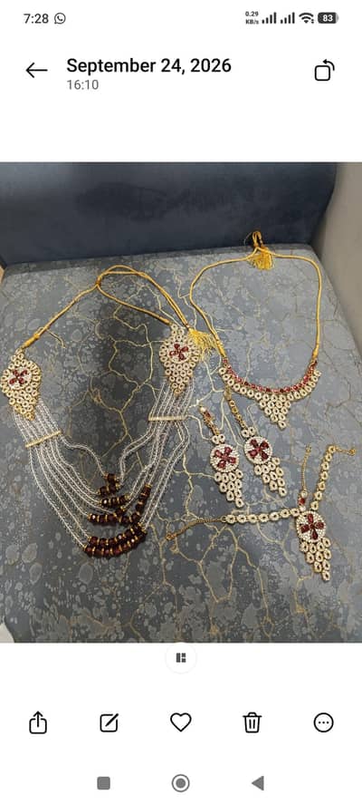 Bridal Jewelry Set – Necklace, Matha Patti & Earrings