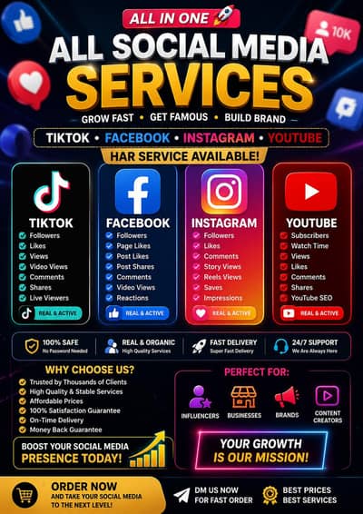 All Social Media Services Available