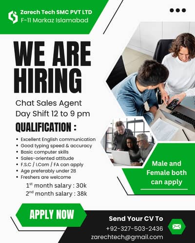 Day Time Call Center Job Available For Male & Female in Islamabad