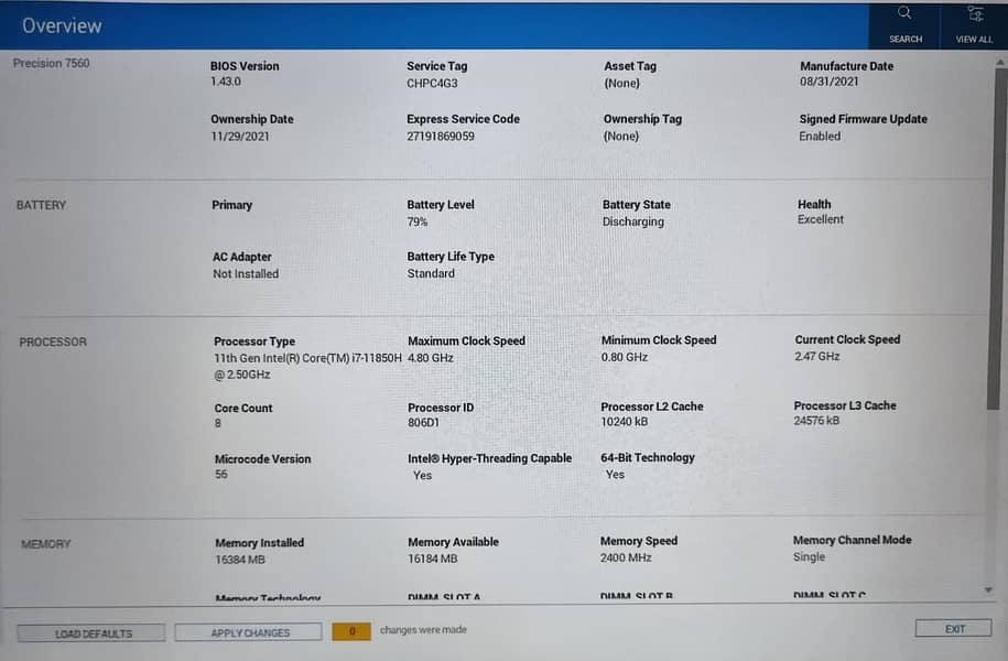 Dell Precision 7560 6