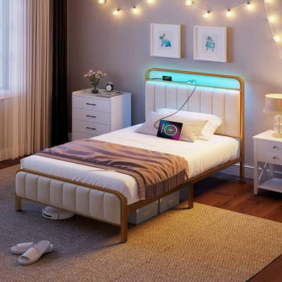 single bed /  double bed / single bed / iron bed / bed / 03234175265