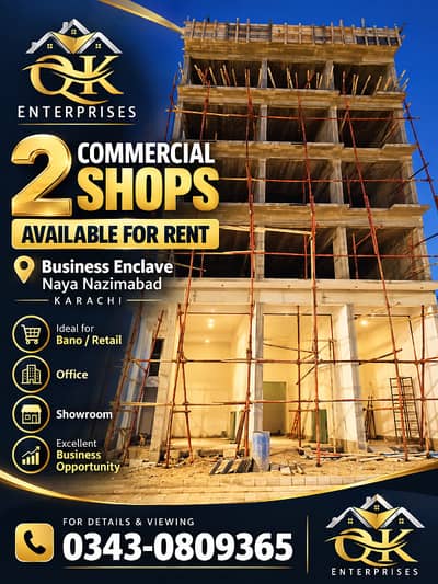 Naya Nazimabad Business Enclave shop Available for Rent