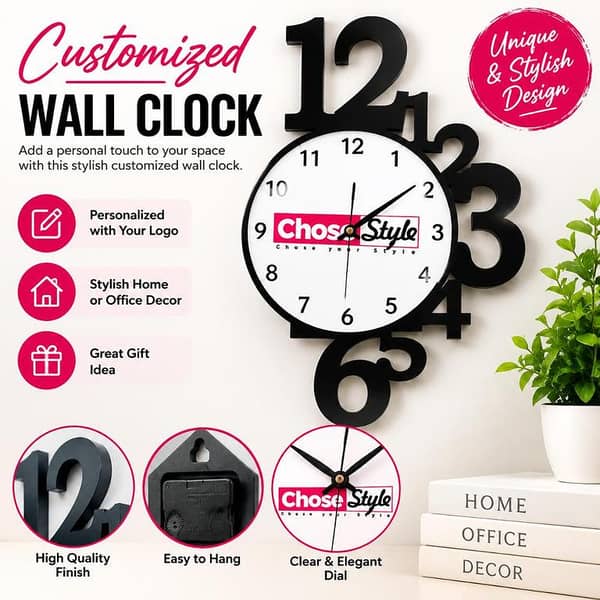 Customized Wall Clock with Personal Design