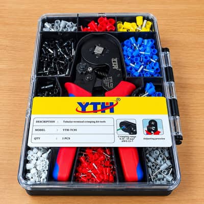 Professional YTH Terminal Crimping Tool Kit with 1200PCS Ferrules