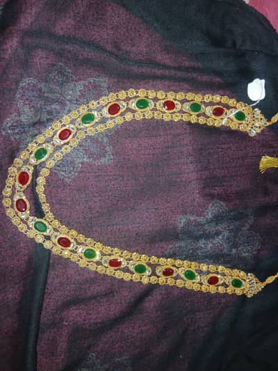 Custom made heavy 3 layer antique rani haar from liberty market lahore