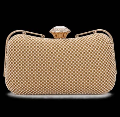 Luxury Gold Rhinestone Clutch Bag