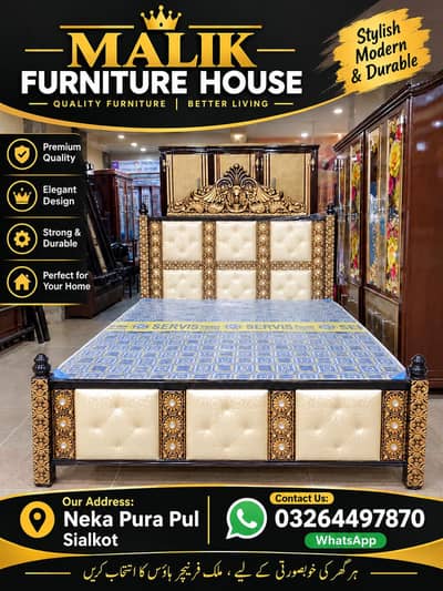 Luxury Double Bed Set for Sale | Premium Wooden Furniture