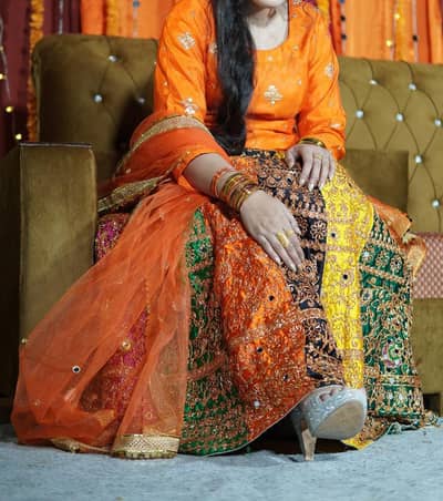 mehndi lehnga 3 pcs