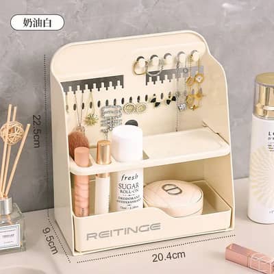 Transparent mirror storage box for makeup and cosmetics