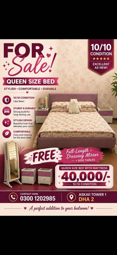 queen bed used