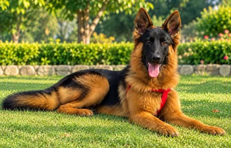 propar long cute gsd female age 5 munths vaccinated complete for sale