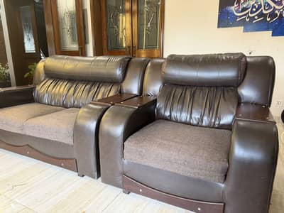 Leather Sofa Set(3+2+1) in good condition