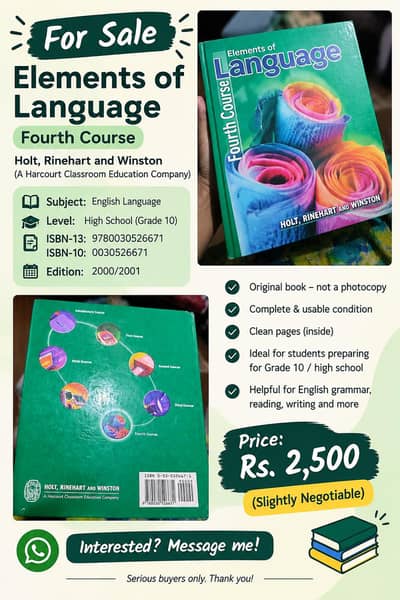 Elements of Language – Fourth Course