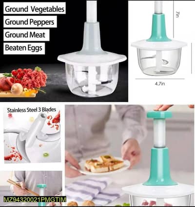 Stainless Steel manual meat grinder 4.7L transpaent