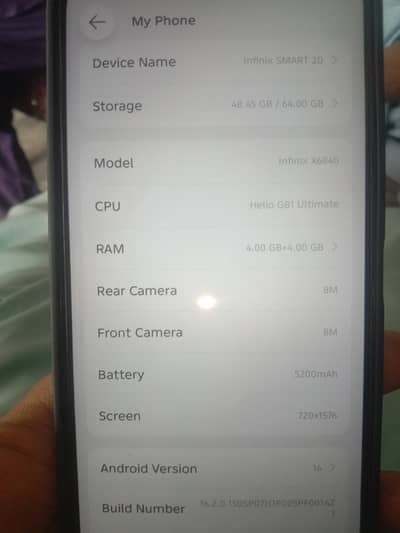 Infinix SMART 20 (4GB/64GB) 5200mAh - 10/10 Condition