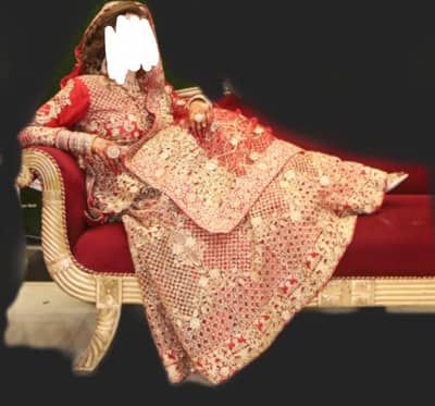 bridal red lehenga medium size worn only one time