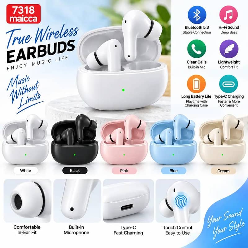 Premium Wireless Bluetooth Earbuds 1