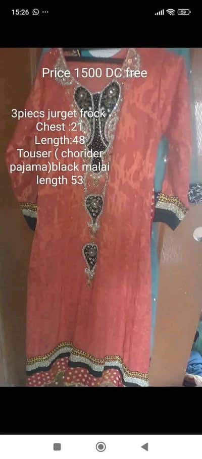 3 piece long maxi style frock