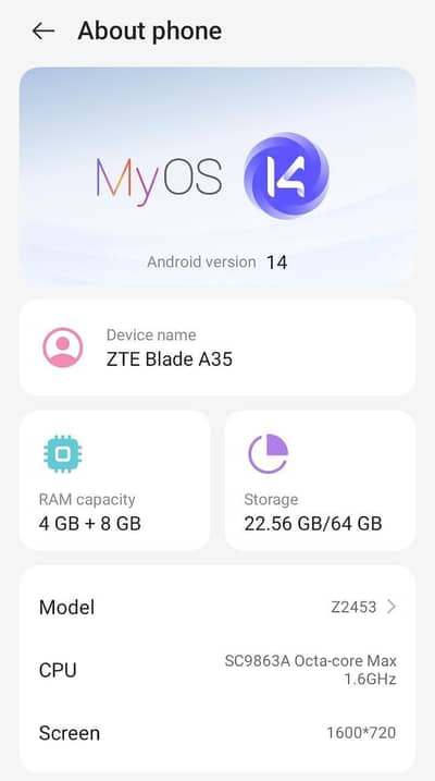 Zte Blade A35
