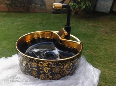Gold electro plated washbasin (South Africa)