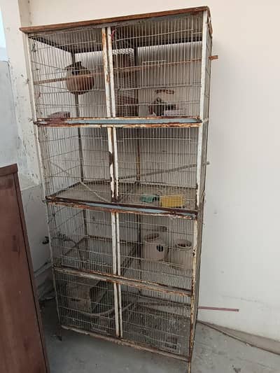 Cage / pingra with 8 partition for birds