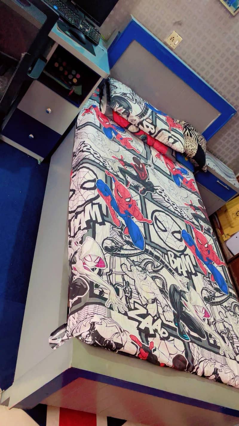 Single bed with one side table 1