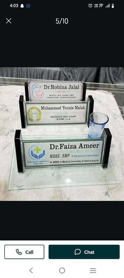 Table Name plates