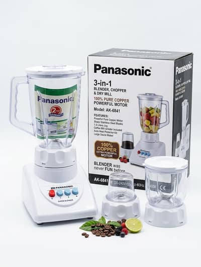 Panasonic 3-in-1 Blender, Chopper & Dry Mill (AK-6841) – Brand