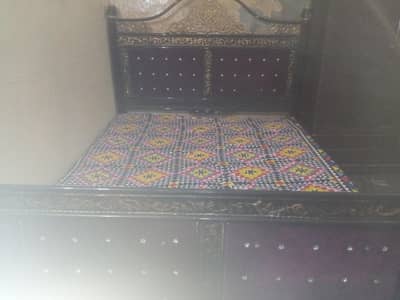 Iron Double Bed King Size 6x6.5 With Poshish  without mattres ralpindi