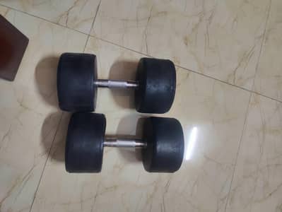 dumbells pair 10 kg + gym bench