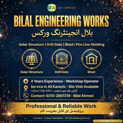 Solar Structure Frame Grill Gate Shed Fire Line Welding