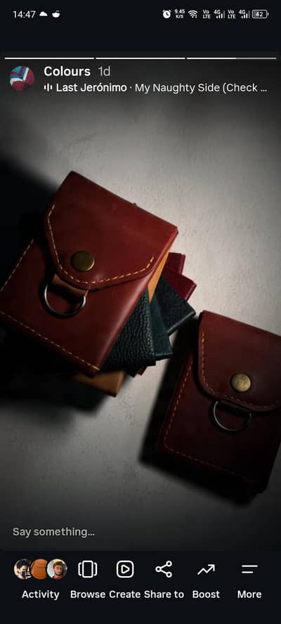 Stylish Handmade 100% Leather wallet