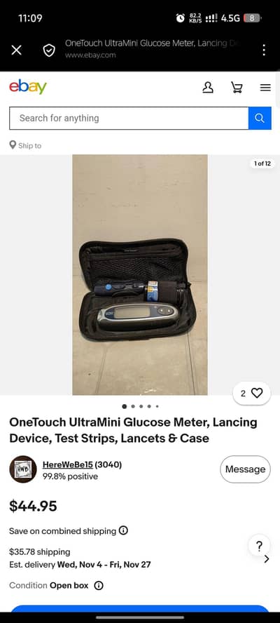 Blood Sugar Glucose Meter / Glucometer – New