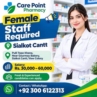 Female staff Required[0.3. 0.0. 6.1. 2.2. 3.1. 3]