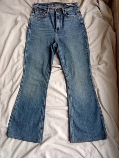 High-Waisted Vintage Medium Blue Flare Denim