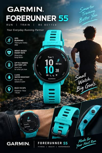 FORERUNNER 55 — PERFORMANCE ON YOUR WRIST