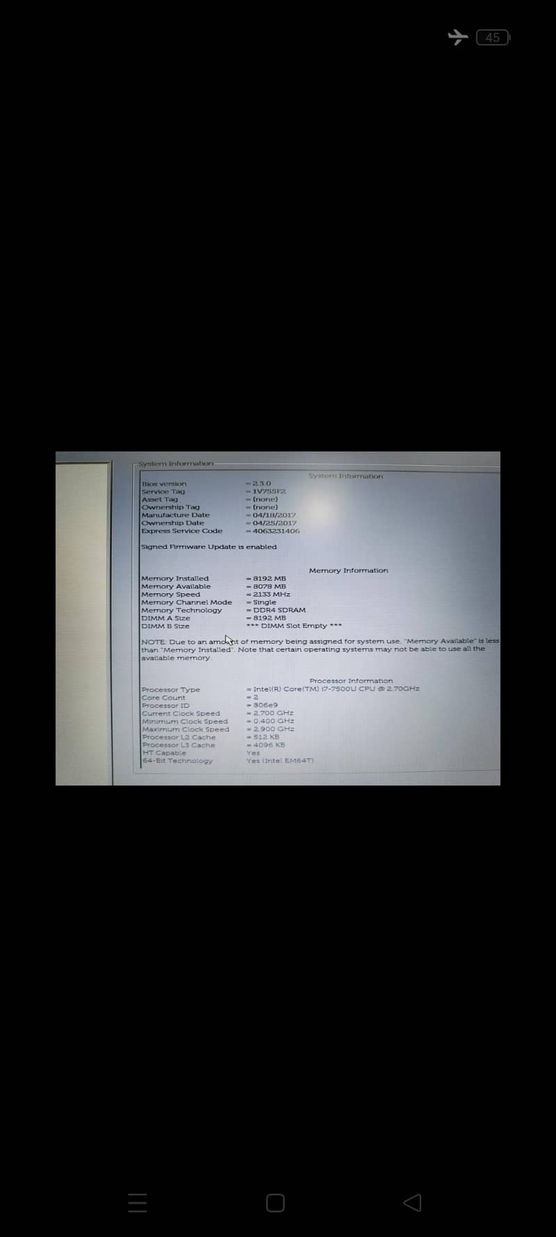 Dell i7 7Th Generation 7