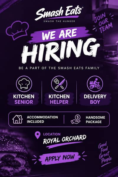 Hiring Kitchen Senior | Helper | Rider