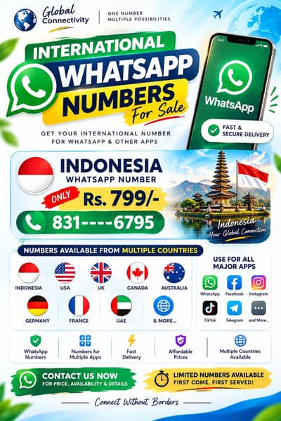 Indonesia whatsapp number for sale