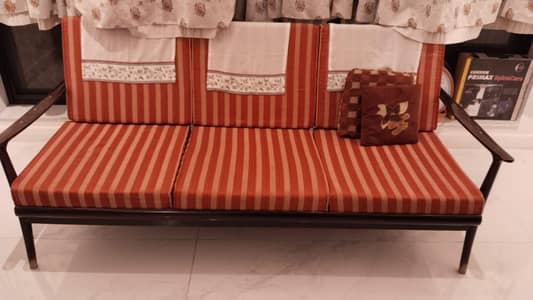 5 seater wooden sofa set with tables