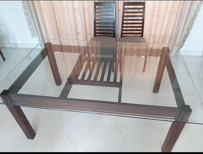 Glass top dining table 0