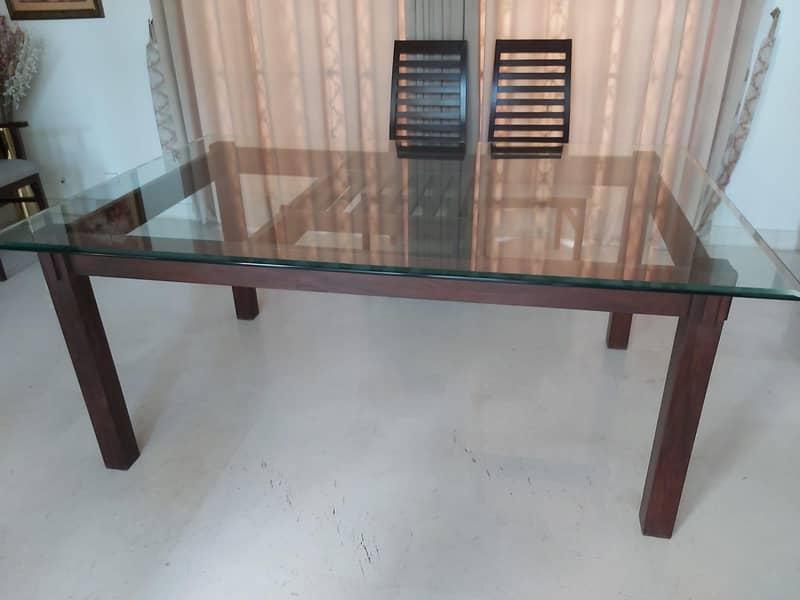 Glass top dining table 3