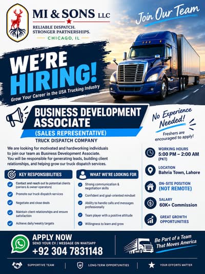 MI & Sons LLC is looking for an experienced and motivated Sale represn