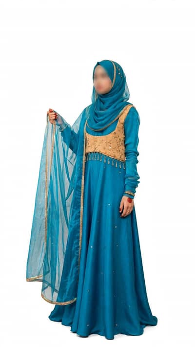 Teal Blue Frock