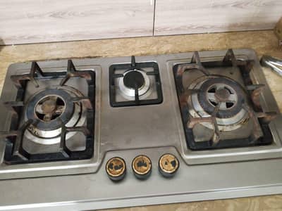 ​3 Burner Stainless Steel Built-in Gas Hob / Gas Stove for Sale