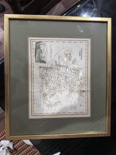antique engraved map
