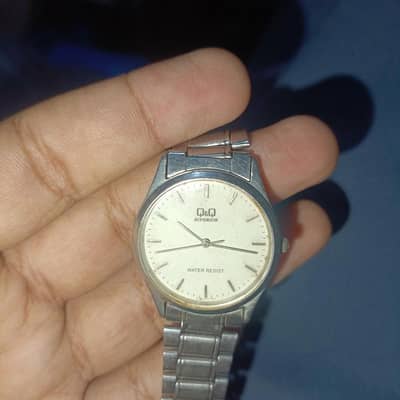 Vintage Q&Q Superior Stainless Steel Quartz Watch – Original